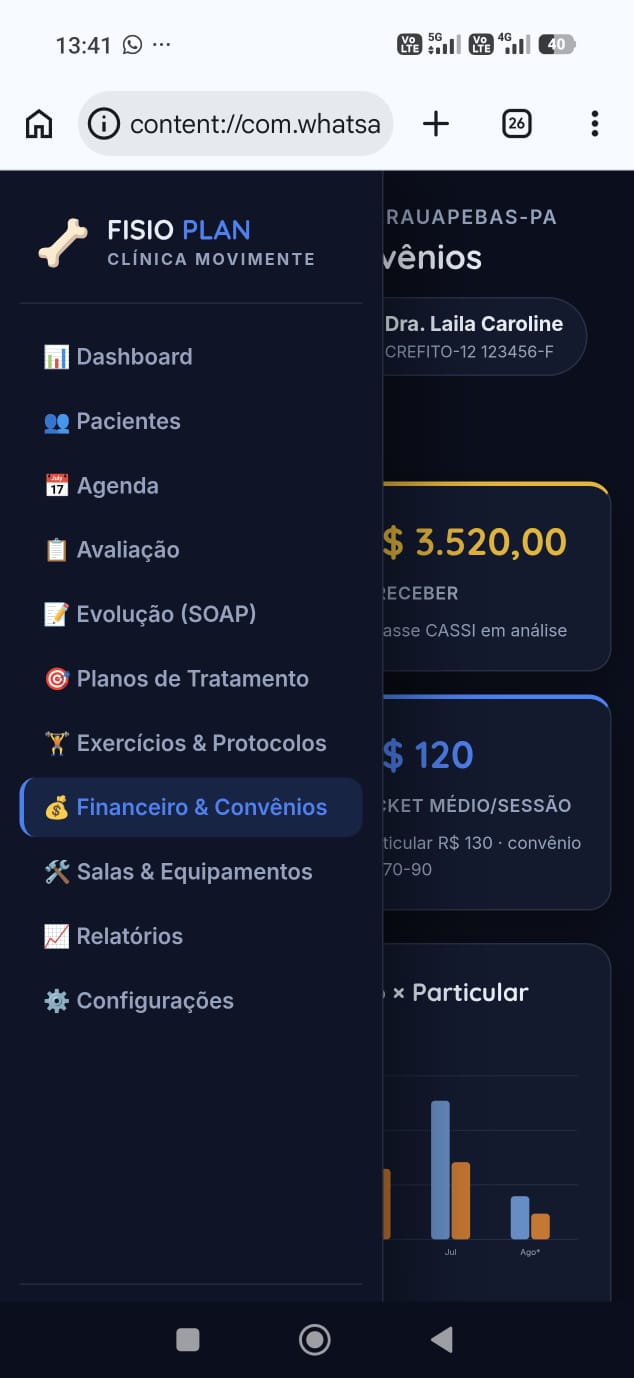 Sistema real desenvolvido pela PINEAL — captura em celular