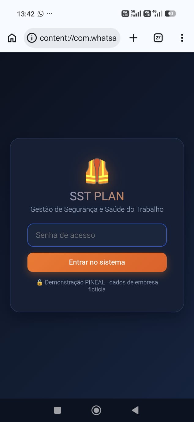 Sistema real desenvolvido pela PINEAL — captura em celular