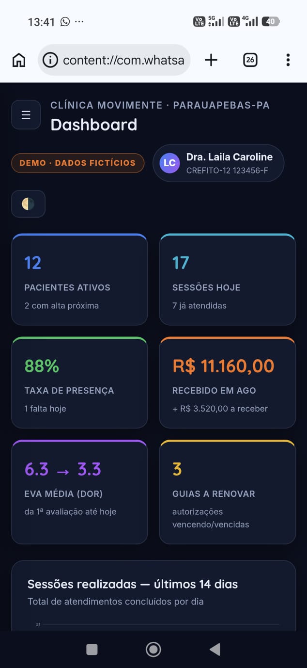 Sistema real desenvolvido pela PINEAL — captura em celular